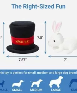 Frisco Magic Rabbit in a Hat 2-in-1 Plush Squeaky Dog Toy -Pet Food Gear Shop 265616 PT1. SY630 V1623352138