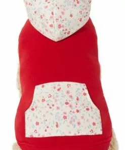 Frisco Floral Accent Dog & Cat Hoodie, Red 12 Frisco Floral Accent Dog & Cat Hoodie, Red -Pet Food Gear Shop 268042 PT2. SY630 V1637683621