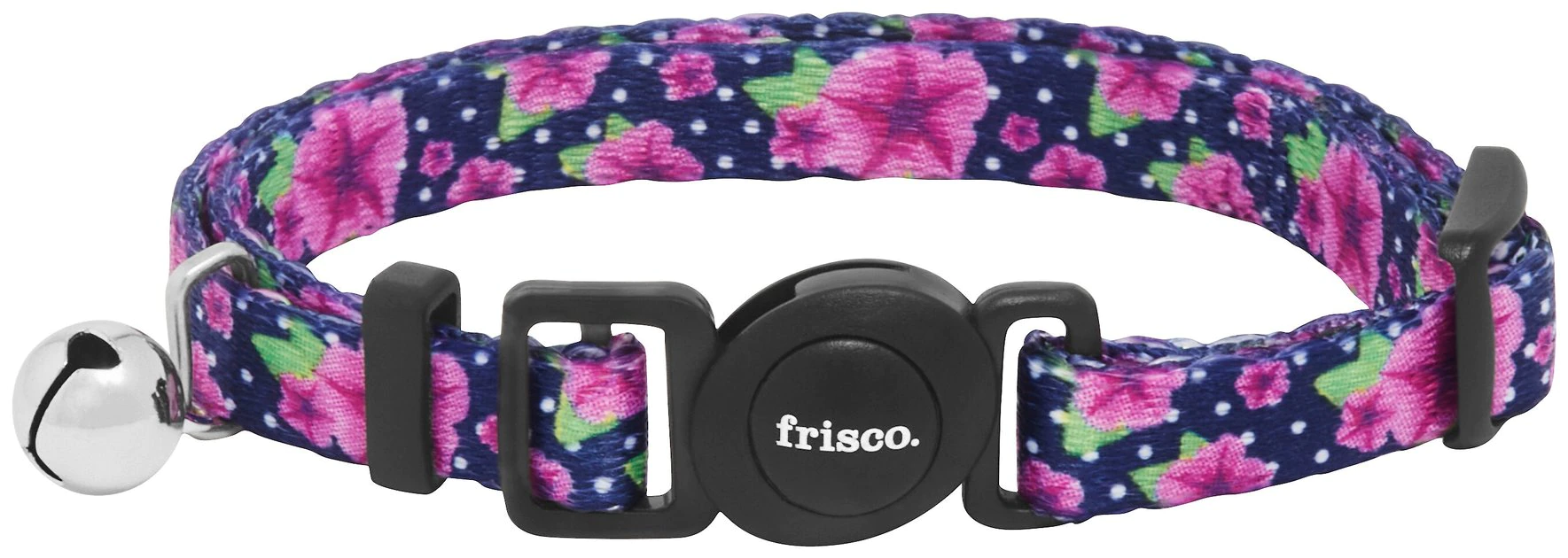 Frisco Midnight Floral Cat Collar, 8-12 Inches 3 Frisco Midnight Floral Cat Collar, 8-12 Inches
