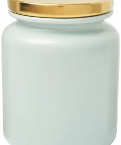 Frisco Modern Gold Rim Ceramic Treat Jar, 5 Cups