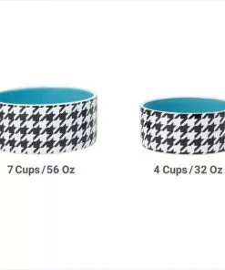 Frisco Houndstooth Non-skid Ceramic Dog Bowl -Pet Food Gear Shop 270200 PT5. SY630 V1620913212