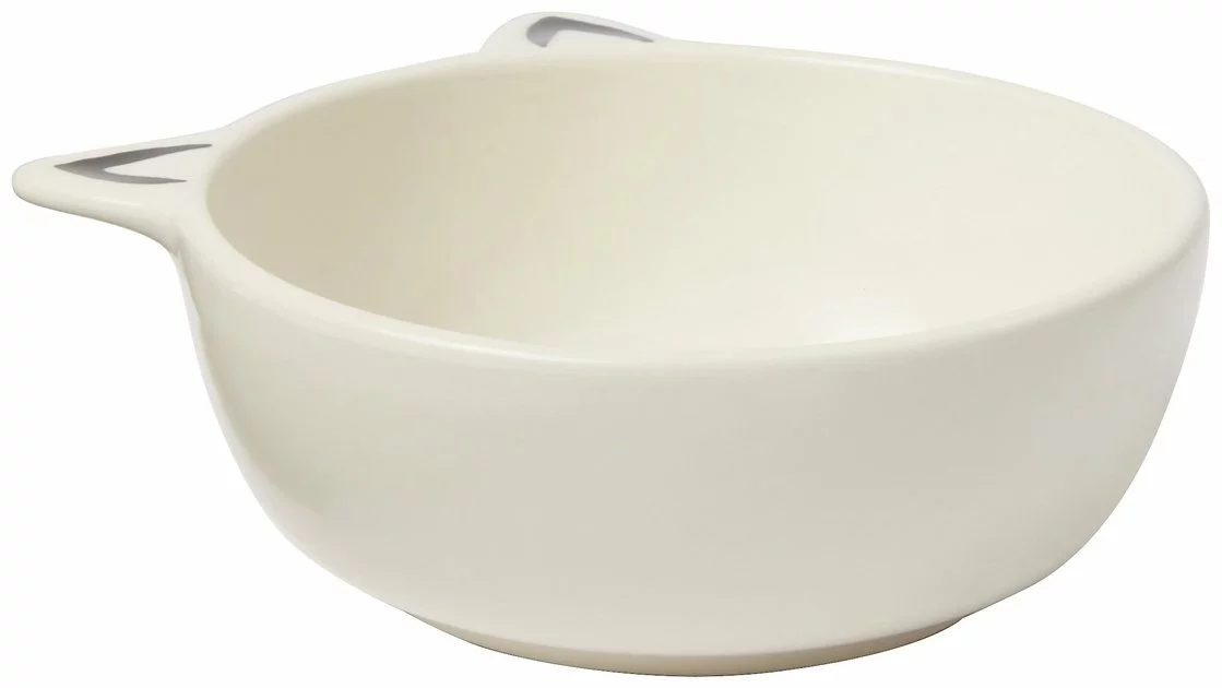 Frisco Cat Face Non-skid Ceramic Dog Bowl, White, 1.25 Cups 6 Frisco Cat Face Non-skid Ceramic Dog Bowl, White, 1.25 Cups - Image 4