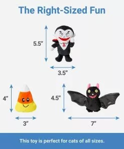 Frisco Halloween Haunted Friends Plush Cat Toy with Catnip, 3 count -Pet Food Gear Shop 270288 PT1. SY630 V1626284177