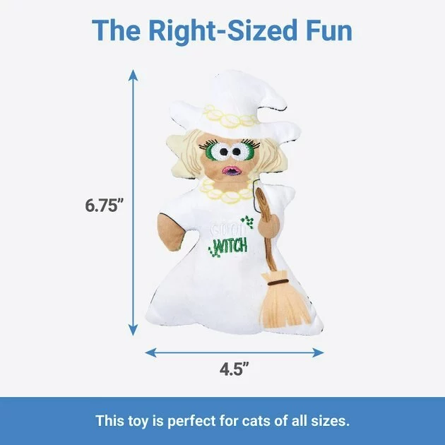 Frisco Halloween Good Witch, Bad Witch Reversible Plush Cat Toy with Catnip 4 Frisco Halloween Good Witch, Bad Witch Reversible Plush Cat Toy with Catnip - Image 2