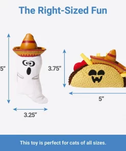 Frisco Halloween Fiesta Ghost & Taco Plush Cat Toy with Catnip, 2 count 6 Frisco Halloween Fiesta Ghost & Taco Plush Cat Toy with Catnip, 2 count -Pet Food Gear Shop 270319 PT1. SY630 V1626284767