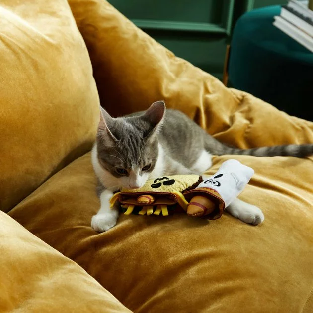 Frisco Halloween Fiesta Ghost & Taco Plush Cat Toy with Catnip, 2 count 5 Frisco Halloween Fiesta Ghost & Taco Plush Cat Toy with Catnip, 2 count - Image 3