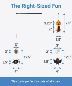 Frisco Halloween Teaser Wand Cat Toy with Catnip, 3 count -Pet Food Gear Shop 270341 PT1. SY630 V1626355280