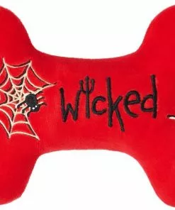 Frisco Wicked Cute Bone Reversible Plush Squeaky Dog Toy -Pet Food Gear Shop 270357 PT2. SY630 V1624072352