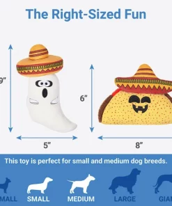 Frisco Halloween Fiesta Ghost & Taco Plush Squeaky Dog Toy, 2 count 6 Frisco Halloween Fiesta Ghost & Taco Plush Squeaky Dog Toy, 2 count -Pet Food Gear Shop 270371 PT1. SY630 V1626284770