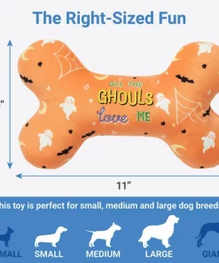 Frisco Halloween All the Ghouls Love Me Bone Reversible Plush Squeaky Dog Toy 7 Frisco Halloween All the Ghouls Love Me Bone Reversible Plush Squeaky Dog Toy -Pet Food Gear Shop 270454 PT1. SY630 V1626285368
