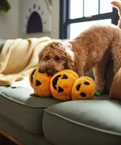 Frisco Halloween Jack-o-Lantern Tower Bottle Cruncher Plush Squeaky Dog Toy -Pet Food Gear Shop 270476 PT3. SY630 V1624817540