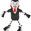 Frisco Vampire Plush with Rope Squeaky Dog Toy
