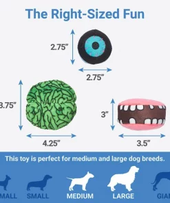 Frisco Halloween Zombie Hide and Seek Puzzle Plush Squeaky Dog Toy -Pet Food Gear Shop 270482 PT2. SY630 V1626285076