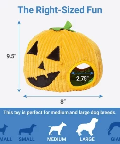 Frisco Halloween Jack-o-Lantern Hide & Seek Puzzle Plush Squeaky Dog Toy -Pet Food Gear Shop 270492 PT1. SY630 V1626284169
