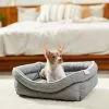 Frisco Chambray Double Bolster Cat & Dog Bed -Pet Food Gear Shop 270903 MAIN. SY630 V1626882051