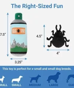 Frisco Camping Bug Spray Plush Squeaky Dog Toy, 3 count -Pet Food Gear Shop 270989 PT1. SY630 V1626368493