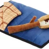 Frisco Camping Smores & Sleeping Bag Flat Plush Squeaky Dog Toy, 2 count