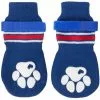 Frisco Non-Skid Navy Dog Socks, Red & White Stripe
