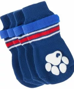 Frisco Non-Skid Navy Dog Socks, Red & White Stripe -Pet Food Gear Shop 272499 PT4. SY630 V1634830076