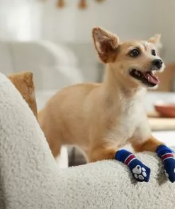 Frisco Non-Skid Navy Dog Socks, Red & White Stripe -Pet Food Gear Shop 272499 PT8. SY630 V1634830361