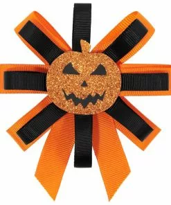 Frisco Orange Glitter Dog Collar with Pumpkin Ribbon -Pet Food Gear Shop 272844 PT3. SY630 V1624047480