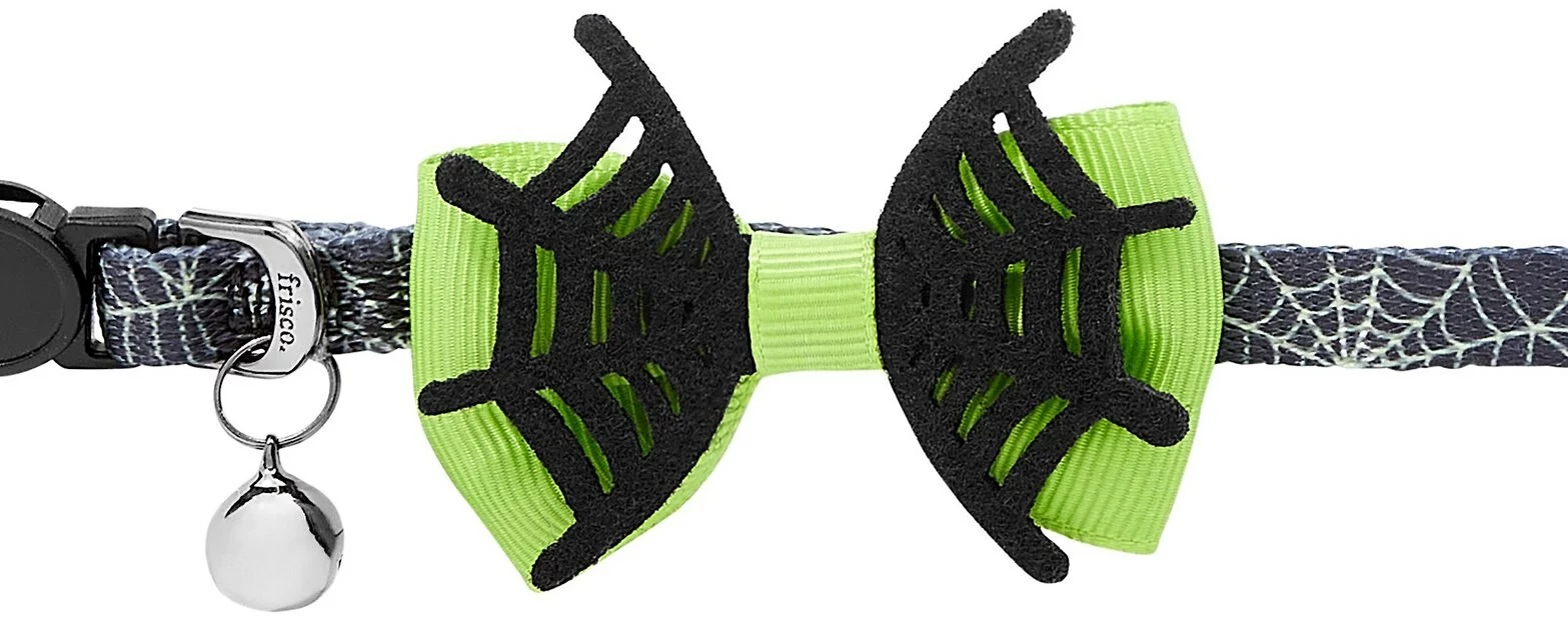 Frisco Spiderweb Cat Collar with Spiderweb Bow 5 Frisco Spiderweb Cat Collar with Spiderweb Bow - Image 3