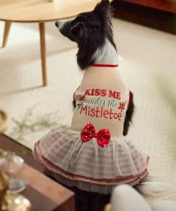 Frisco Kiss Me Under the Mistletoe Dog & Cat Dress -Pet Food Gear Shop 276335 PT8. SY630 V1631661585