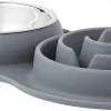Frisco Silicone Slow Feeder Mat with Stainless Steel Bowl