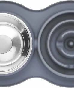 Frisco Silicone Slow Feeder Mat with Stainless Steel Bowl 10 Frisco Silicone Slow Feeder Mat with Stainless Steel Bowl -Pet Food Gear Shop 277549 PT4. SY630 V1627935299