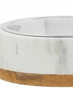 Frisco Marble Design Stainless Steel Dog & Cat Bowl with Wooden Base -Pet Food Gear Shop 277554 PT5. SY630 V1627936283