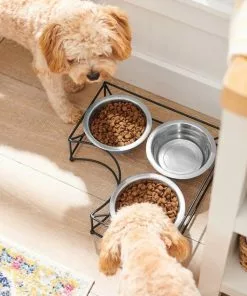 Frisco Straight Triple Corner Feeder Dog & Cat Stainless Steel Bowl 9 Frisco Straight Triple Corner Feeder Dog & Cat Stainless Steel Bowl -Pet Food Gear Shop 277561 PT2. SY630 V1630346973