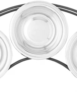 Frisco Curved Triple Feeder Stainless Steel Dog & Cat Bowl -Pet Food Gear Shop 277562 PT4. SY630 V1627935320