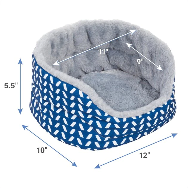 Frisco Small Pet Herringbone Plush Round Cuddler 4 Frisco Small Pet Herringbone Plush Round Cuddler - Image 2