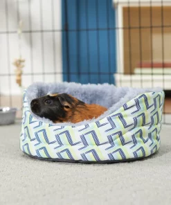 Frisco Small Pet Geometic Plush Round Cuddler