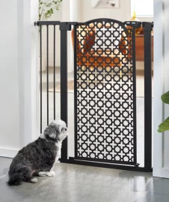 Frisco Metal Pattern Extra Tall Auto-close Dog Gate