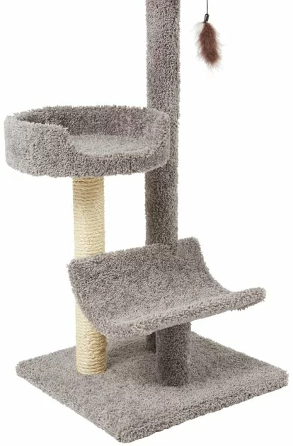 Frisco 45-in Real Carpet Cat Tree, Gray 6 Frisco 45-in Real Carpet Cat Tree, Gray - Image 4