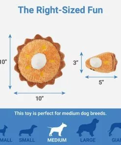 Frisco Grandma Sophie's Pumpkin Pie 2-in-1 Plush Squeaky Dog Toy -Pet Food Gear Shop 285607 PT2. SY630 V1633969286