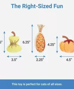 Frisco Fall Harvest Plush Cat Toy with Catnip, 3 count 6 Frisco Fall Harvest Plush Cat Toy with Catnip, 3 count -Pet Food Gear Shop 285655 PT1. SY630 V1633969281