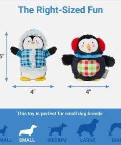 Frisco Penguins Plush Squeaky Dog Toy, 2 count -Pet Food Gear Shop 287259 PT1. SY630 V1637787708