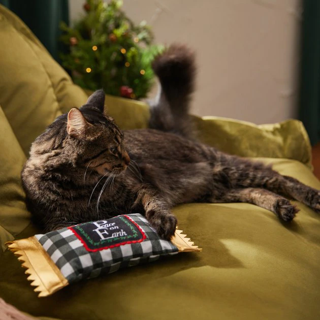 Frisco All is Bright Reversible Plush Kicker Cat Toy with Catnip 5 Frisco All is Bright Reversible Plush Kicker Cat Toy with Catnip - Image 3