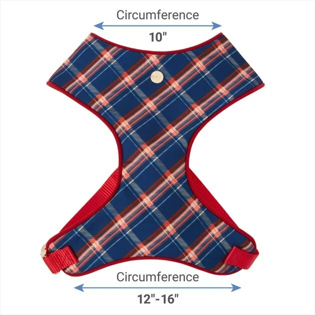 Frisco Fashion Over-The-Head Harness, Blue Plaid 4 Frisco Fashion Over-The-Head Harness, Blue Plaid - Image 2