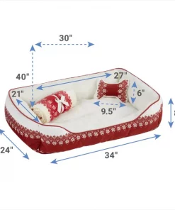 Frisco Nordic Fair Isle Dog & Cat Bed & Gift Set -Pet Food Gear Shop 287886 PT1. SY630 V1632938496