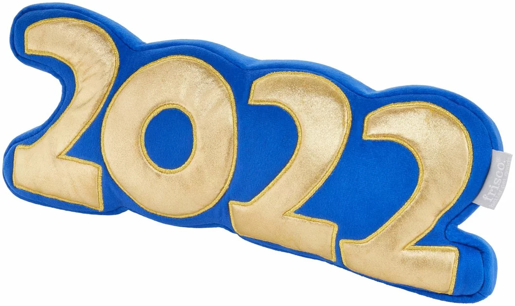 Frisco New Year's Eve 2022 Plush Squeaky Dog Toy 3 Frisco New Year's Eve 2022 Plush Squeaky Dog Toy