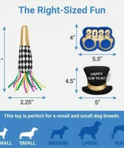 Frisco New Year's Eve Party Essentials Plush Squeaky Dog Toy 6 Frisco New Year's Eve Party Essentials Plush Squeaky Dog Toy -Pet Food Gear Shop 288484 PT1. SY630 V1640718410