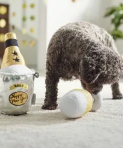 Frisco New Year's Eve Champagne & Flute Plush Squeaky Dog Toy, 2 count -Pet Food Gear Shop 288486 PT3. SY630 V1638288322