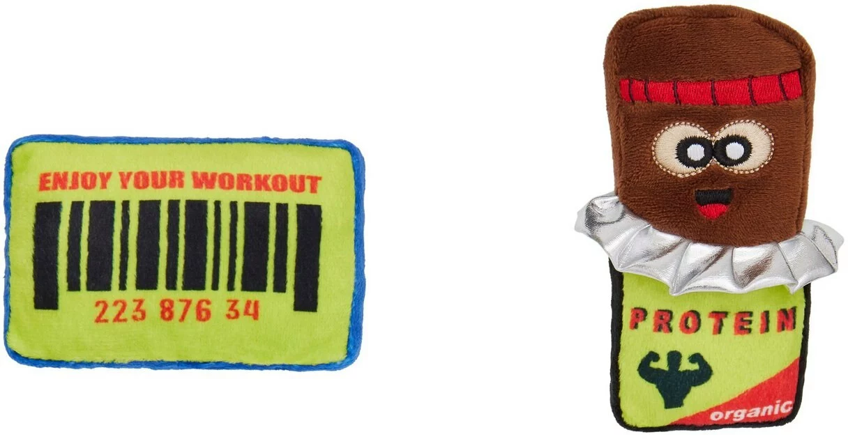 Frisco Protein Bar & Gym Membership Plush Cat Toy with Catnip 5 Frisco Protein Bar & Gym Membership Plush Cat Toy with Catnip - Image 3