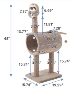 Frisco Animal Series Cat Tunnel with Scratching Post, Sloth 8 Frisco Animal Series Cat Tunnel with Scratching Post, Sloth -Pet Food Gear Shop 289346 PT1. SY630 V1631047332