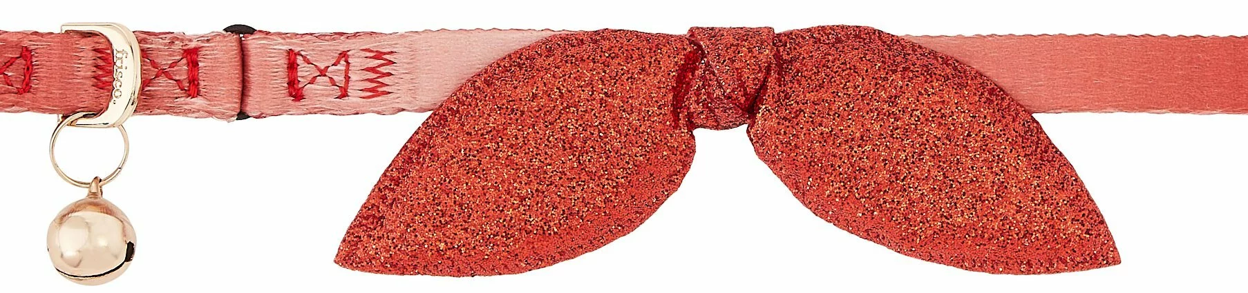 Frisco Holiday Hombre Cat Collar With Bow, Red, 8 - 12 inches, 3/8-in wide 4 Frisco Holiday Hombre Cat Collar With Bow, Red, 8 - 12 inches, 3/8-in wide - Image 2