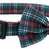 Frisco Festive Plaid Dog Collar with Removeable Plaid Bow