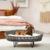 Frisco Elevated Rectangle Wicker Dog & Cat Bed with Eyelash Faux Fur Cushion -Pet Food Gear Shop 296678 MAIN. SY630 V1633727717